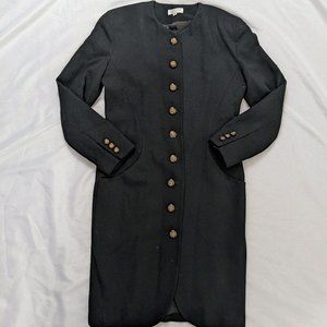 Ann Taylor Black Dress with Gold Buttons